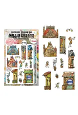 AALL & CREATE AALL & CREATE AUTOUR DE MWA #1475 LITTLE BOROUGH A6 CLEAR STAMP SET