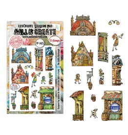 AALL & CREATE AALL & CREATE AUTOUR DE MWA #1475 LITTLE BOROUGH A6 CLEAR STAMP SET