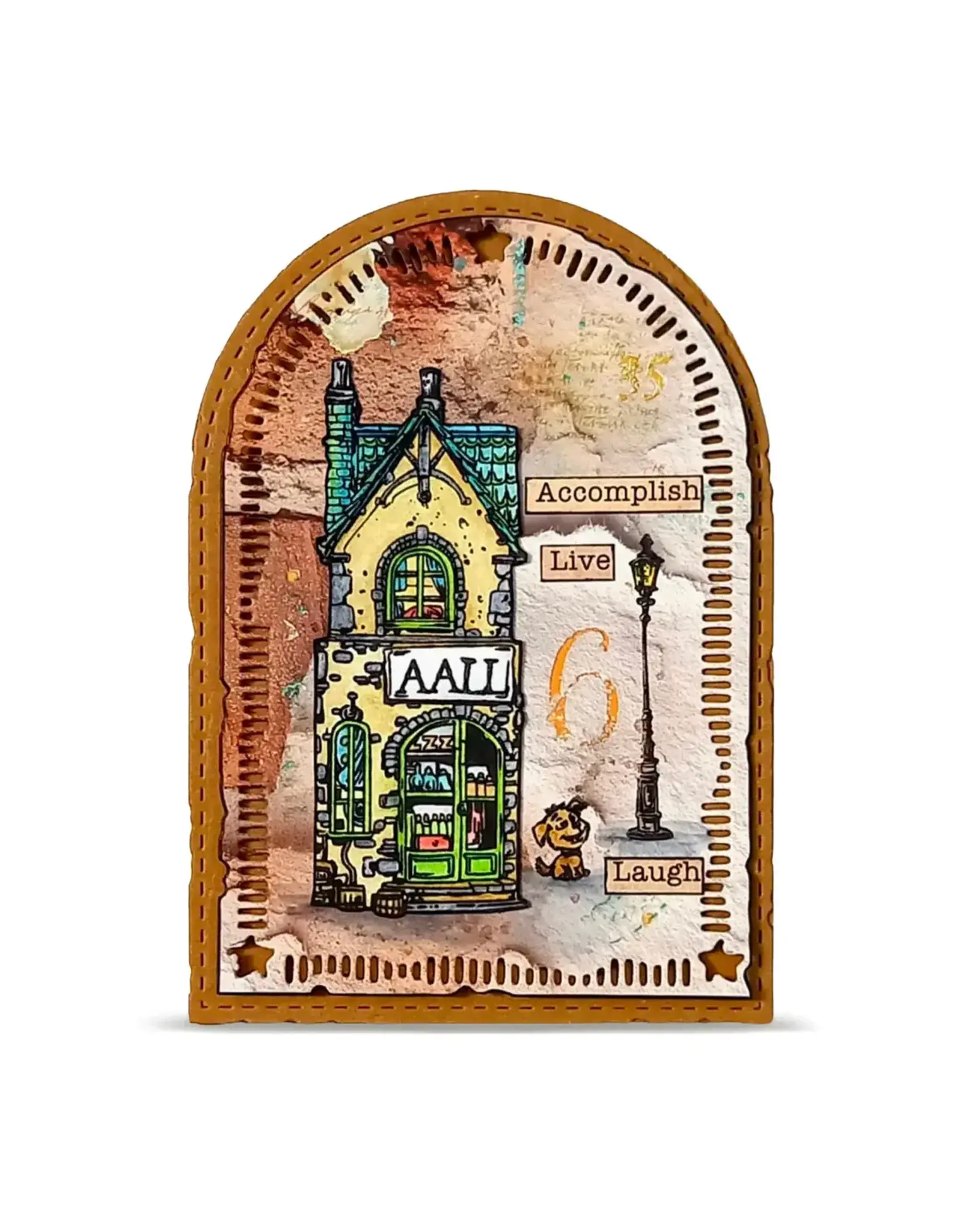 AALL & CREATE AALL & CREATE AUTOUR DE MWA #1476 LITTLE BOROUGH A6 CLEAR STAMP SET
