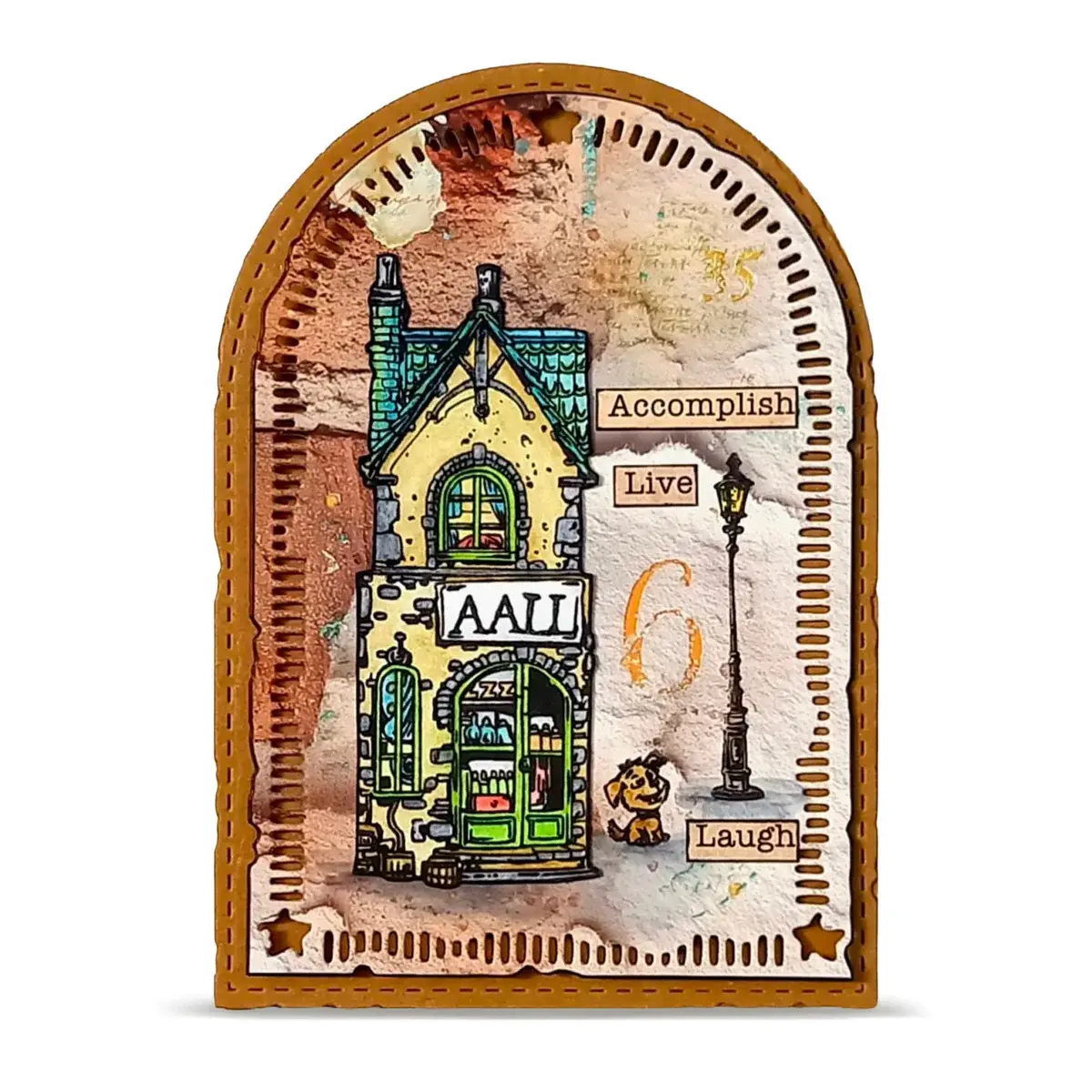 AALL & CREATE AALL & CREATE AUTOUR DE MWA #1476 LITTLE BOROUGH A6 CLEAR STAMP SET