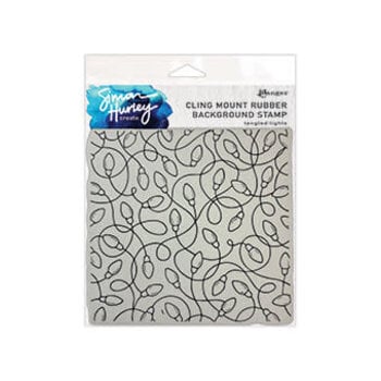 RANGER RANGER SIMON HURLEY CREATE TANGLED LIGHTS 6x6 RUBBER BACKGROUND STAMP