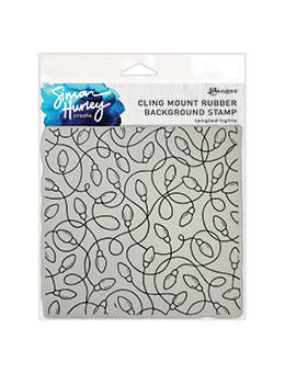 RANGER RANGER SIMON HURLEY CREATE TANGLED LIGHTS 6x6 RUBBER BACKGROUND STAMP