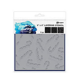 RANGER RANGER SIMON HURLEY CANDY CANES 6x6 LAYERING STENCIL SET