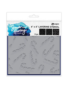 RANGER RANGER SIMON HURLEY CANDY CANES 6x6 LAYERING STENCIL SET