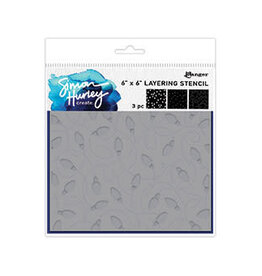 RANGER RANGER SIMON HURLEY TANGLED LIGHTS 6x6 LAYERING STENCIL SET