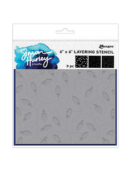 RANGER RANGER SIMON HURLEY TANGLED LIGHTS 6x6 LAYERING STENCIL SET