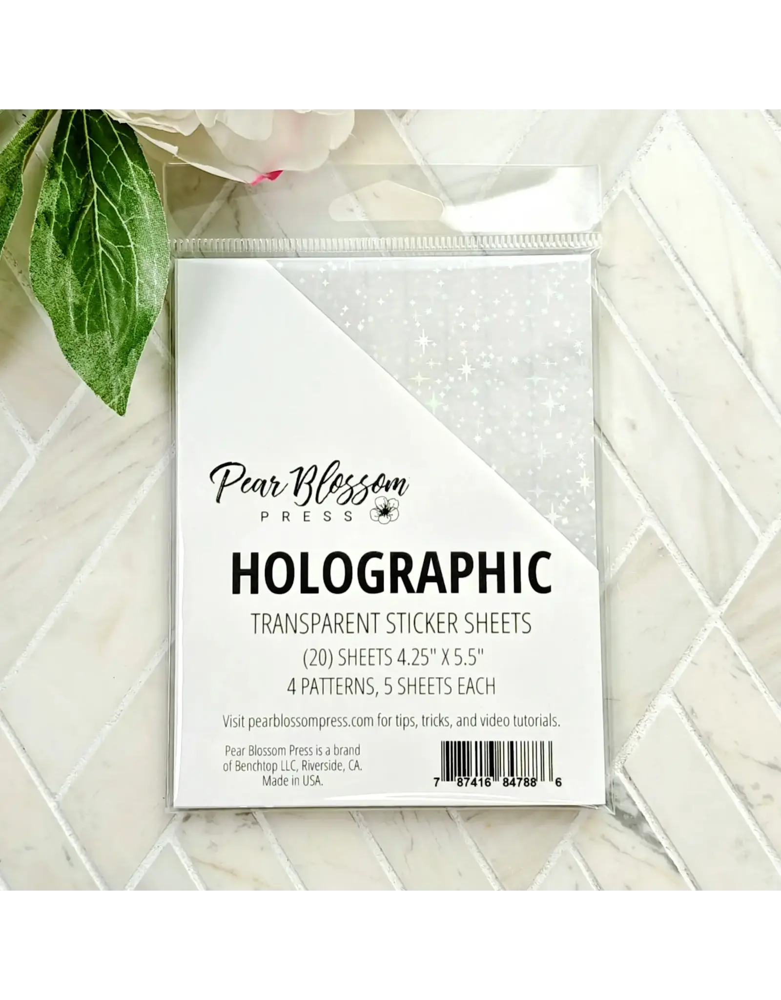 PEAR BLOSSOM PRESS PEAR BLOSSOM PRESS HOLOGRAPHIC STICKER SHEETS 20/PK