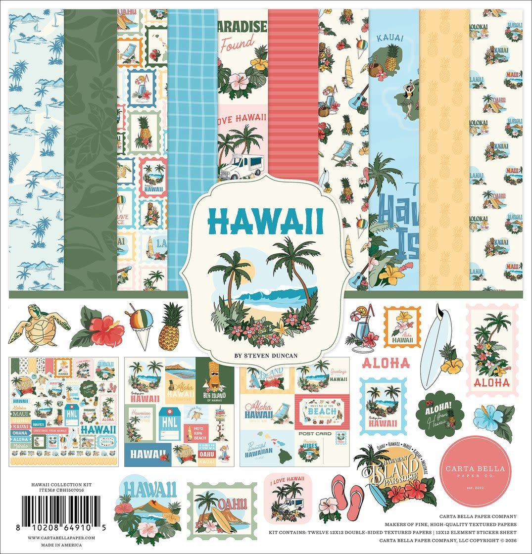 CARTA BELLA CARTA BELLA HAWAII 12x12 COLLECTION KIT