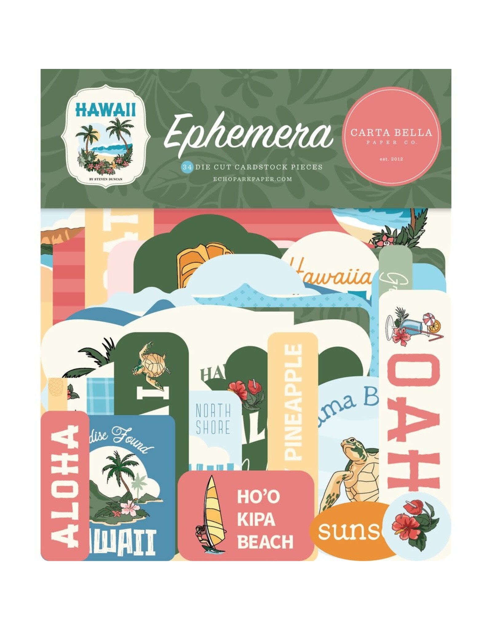 CARTA BELLA CARTA BELLA HAWAII EPHEMERA DIE CUTS