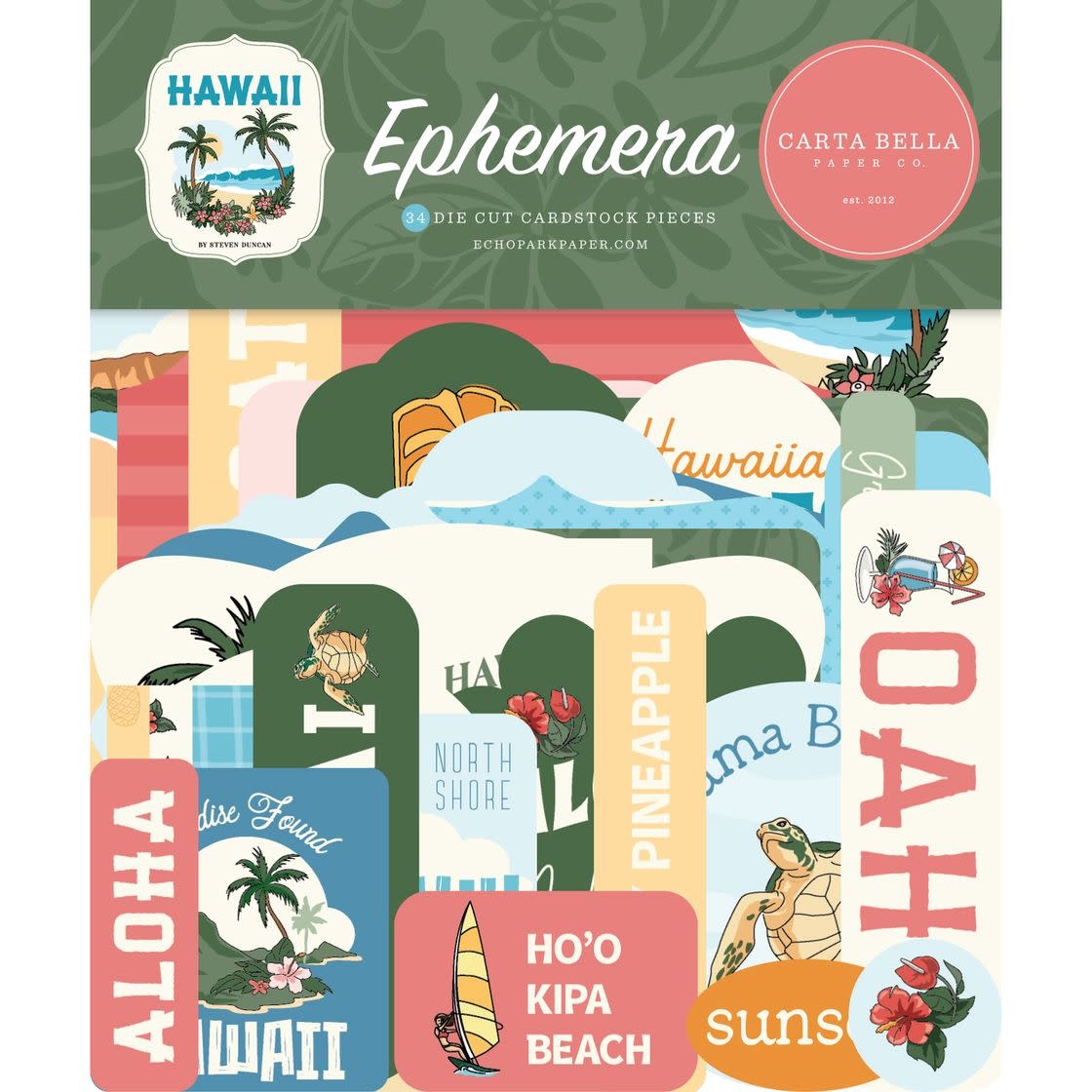 CARTA BELLA CARTA BELLA HAWAII EPHEMERA DIE CUTS