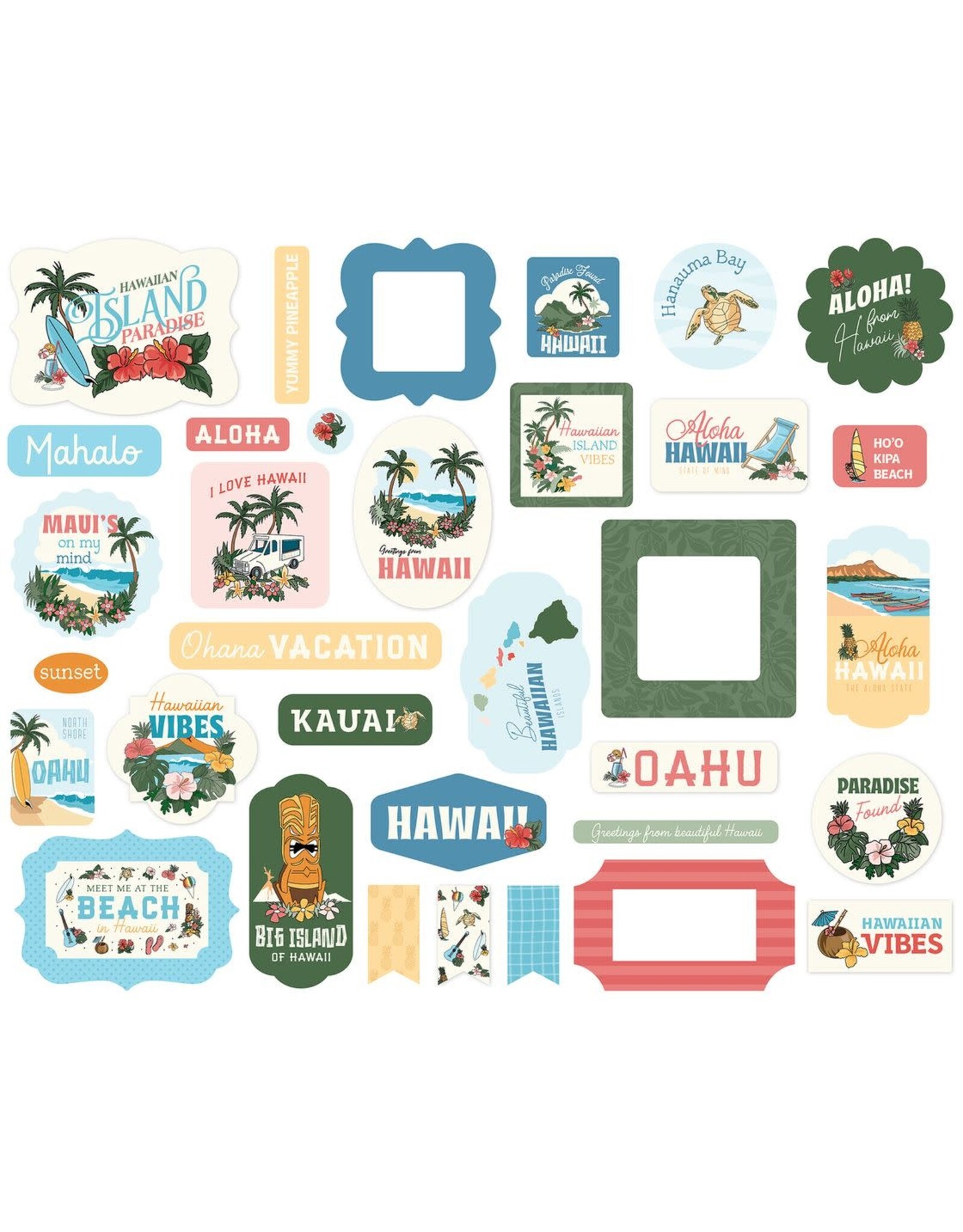 CARTA BELLA CARTA BELLA HAWAII EPHEMERA DIE CUTS