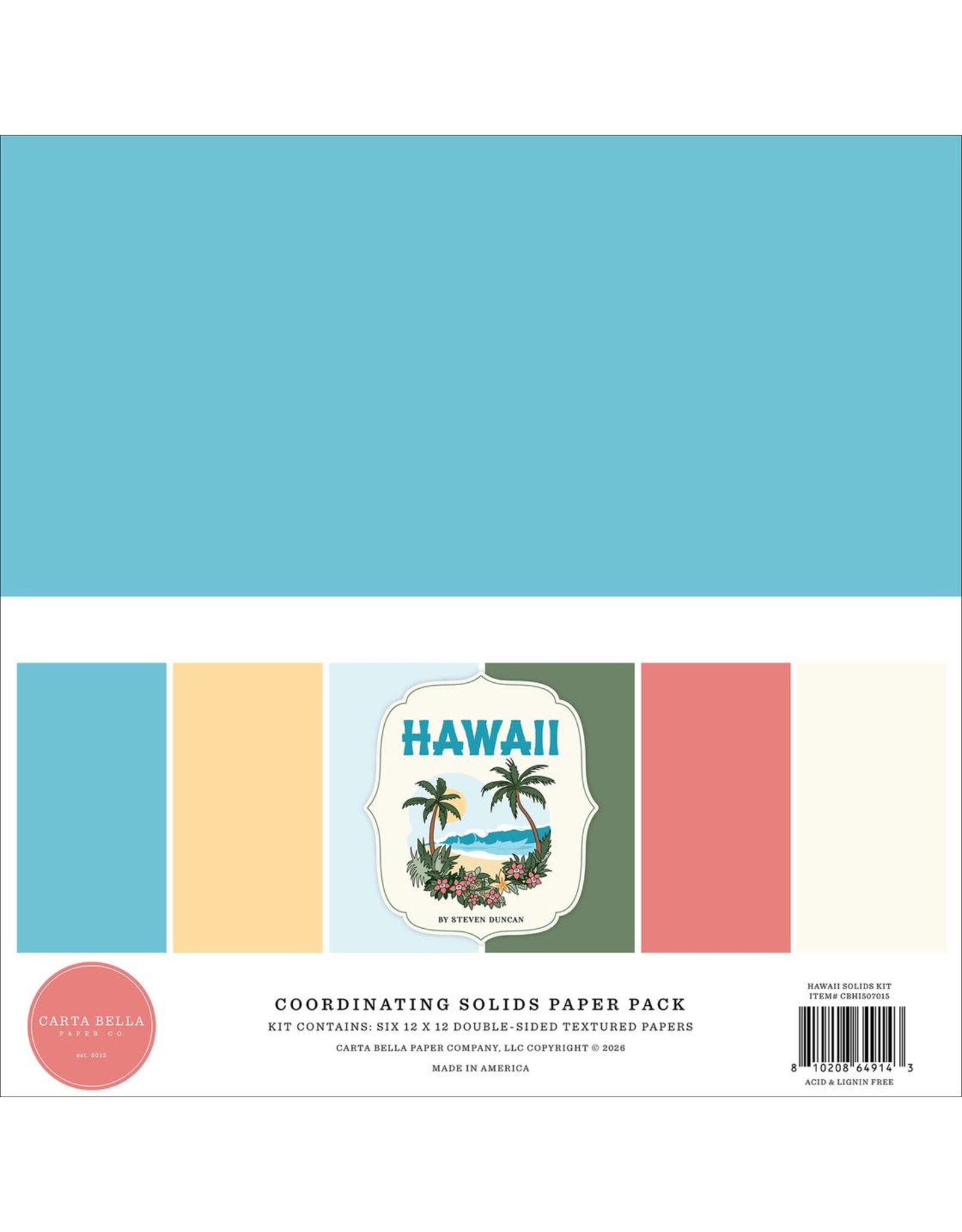 CARTA BELLA CARTA BELLA HAWAII 12x12 SOLIDS COLLECTION KIT