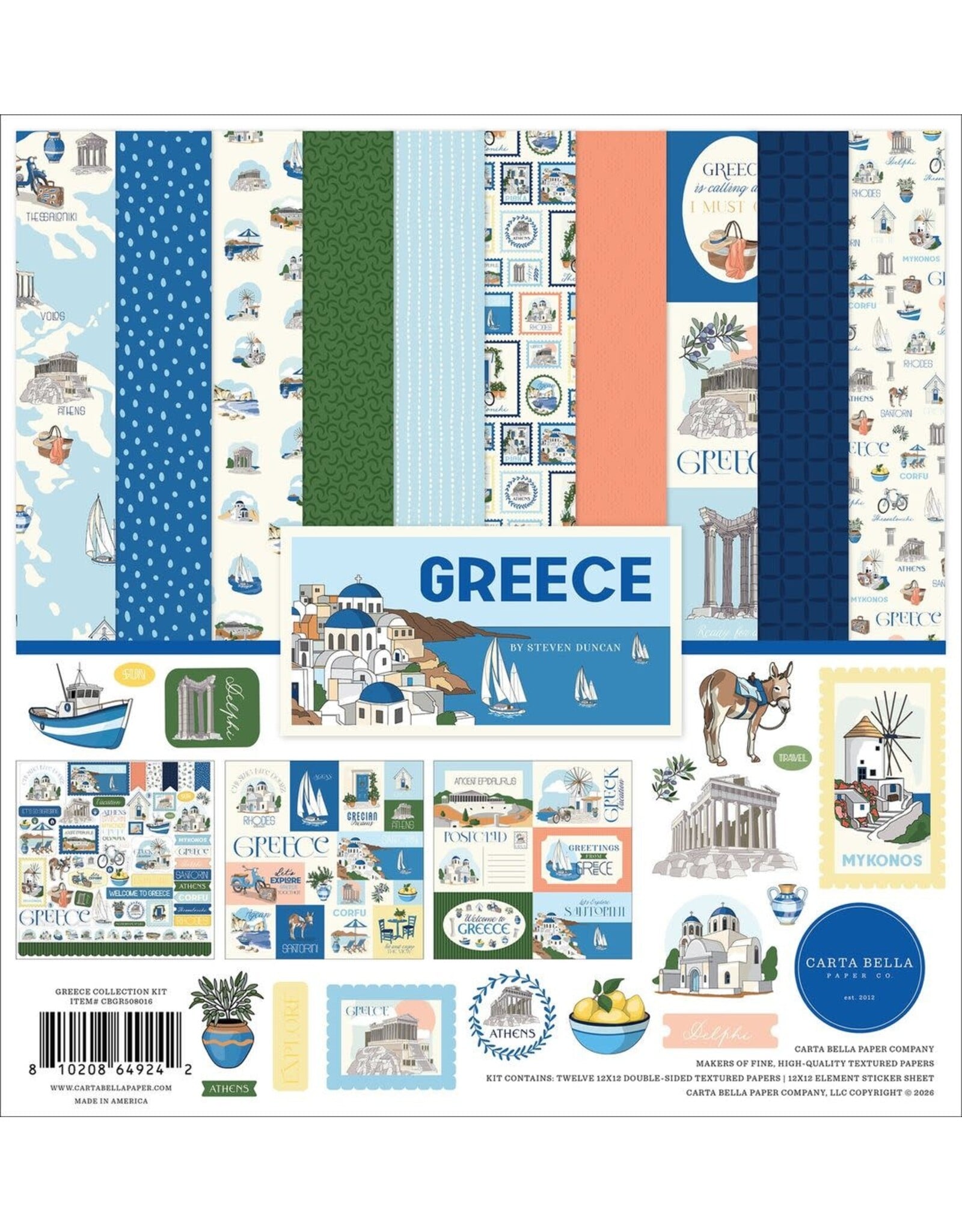 CARTA BELLA CARTA BELLA GREECE 12x12 COLLECTION KIT