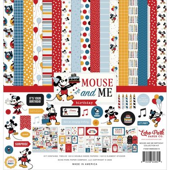 ECHO PARK PAPER ECHO PARK MOUSE AND ME BIRTHDAY 12x12 COLLECTION KIT