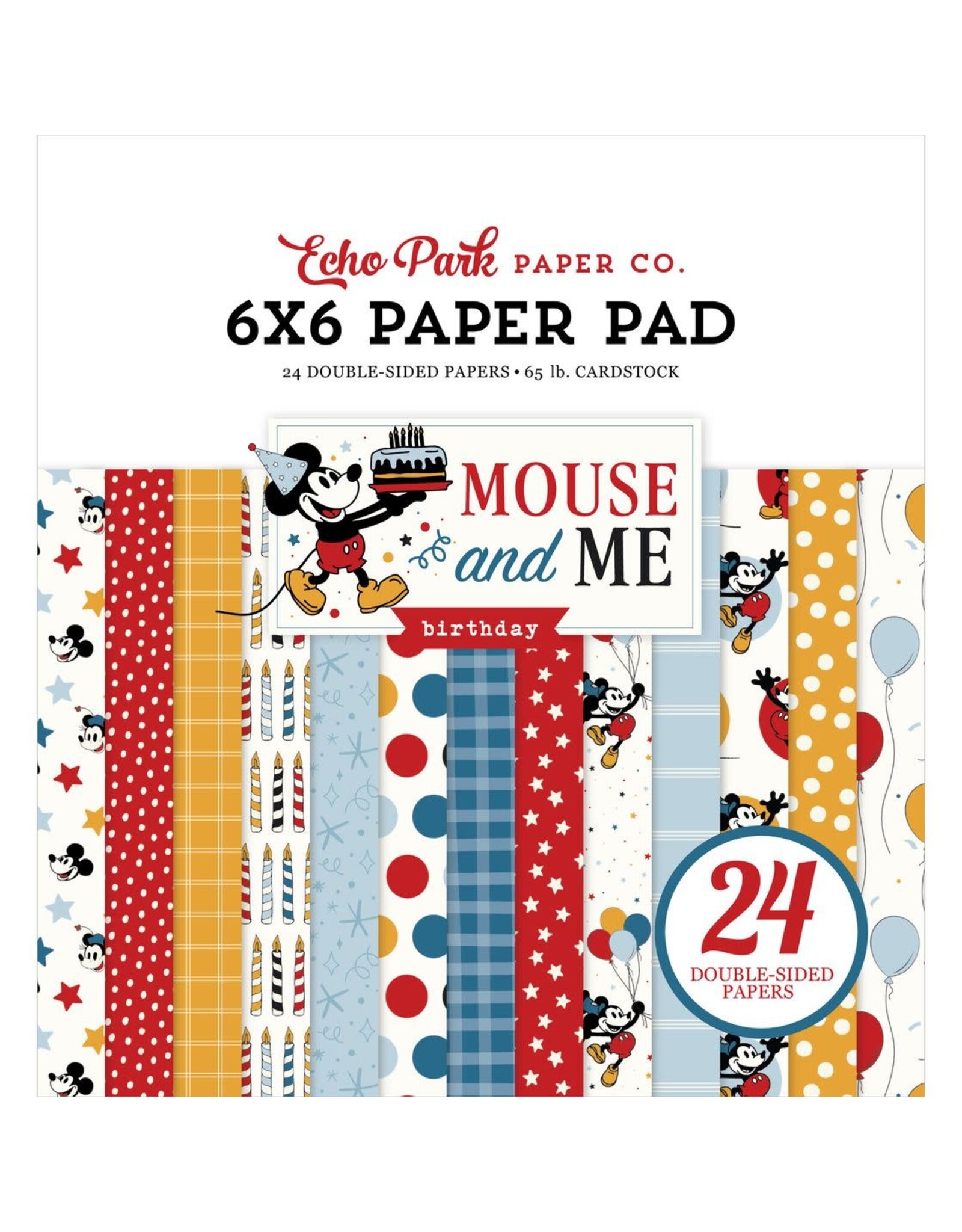 ECHO PARK PAPER ECHO PARK MOUSE AND ME BIRTHDAY 6x6 PAPER PAD 24 SHEETS