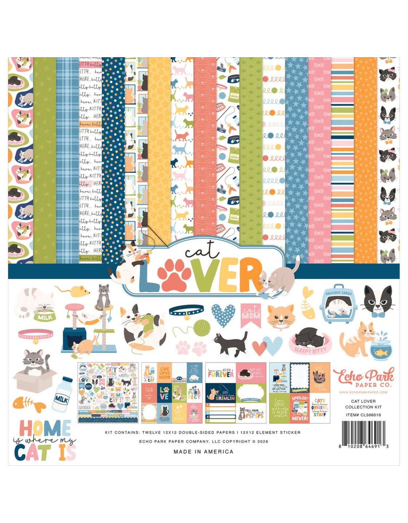 ECHO PARK PAPER ECHO PARK CAT LOVER 12x12 COLLECTION KIT