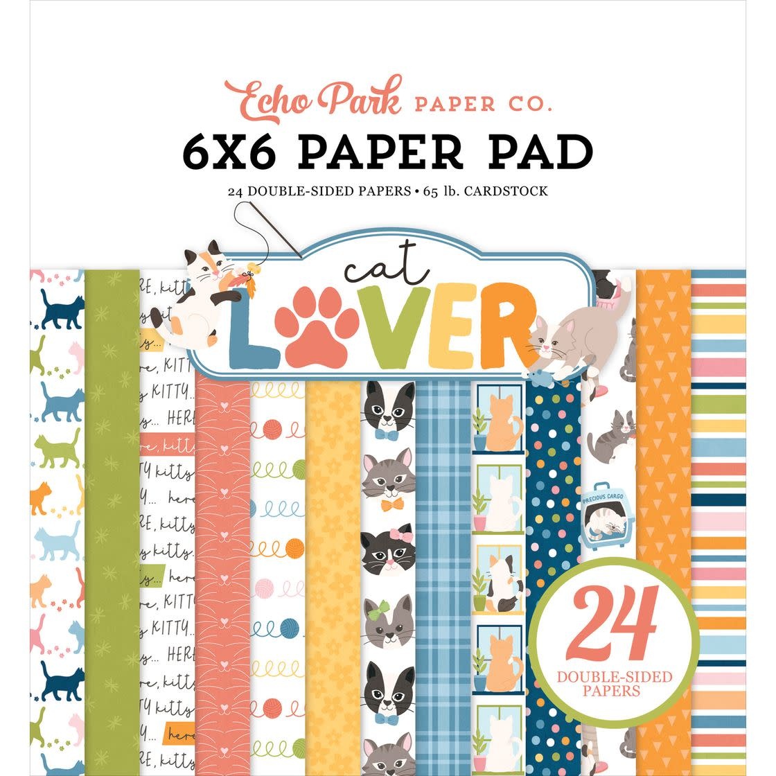 ECHO PARK PAPER ECHO PARK CAT LOVER 6x6 PAPER PAD 24 SHEETS