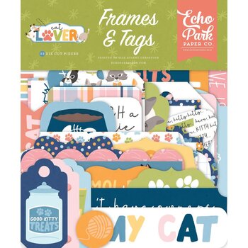 ECHO PARK PAPER ECHO PARK CAT LOVER FRAMES & TAGS EPHEMERA DIE-CUTS