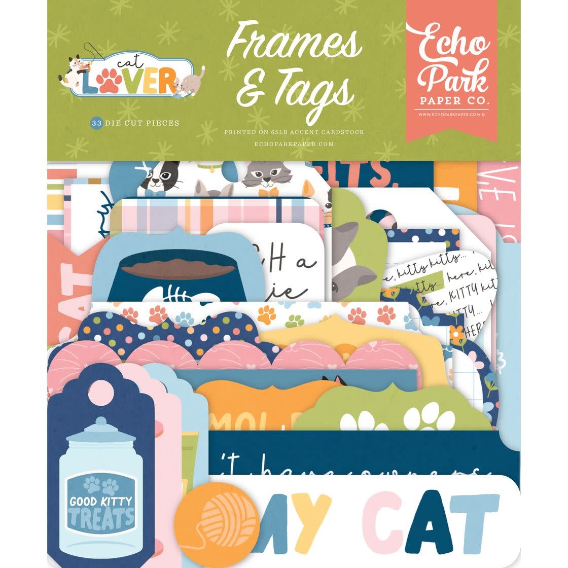 ECHO PARK PAPER ECHO PARK CAT LOVER FRAMES & TAGS EPHEMERA DIE-CUTS