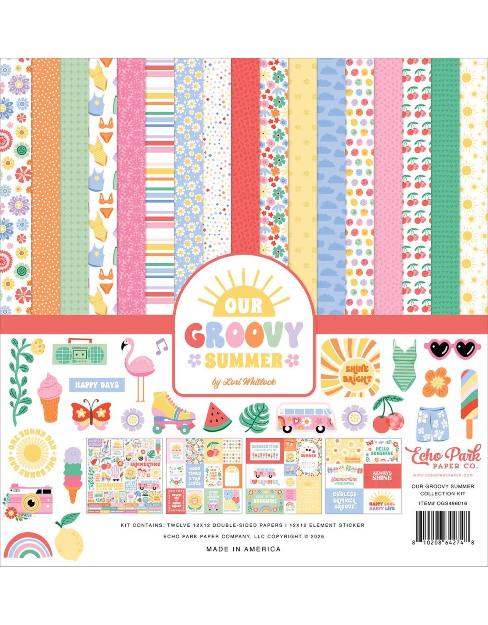 ECHO PARK PAPER ECHO PARK OUR GROOVY SUMMER 12x12 COLLECTION KIT