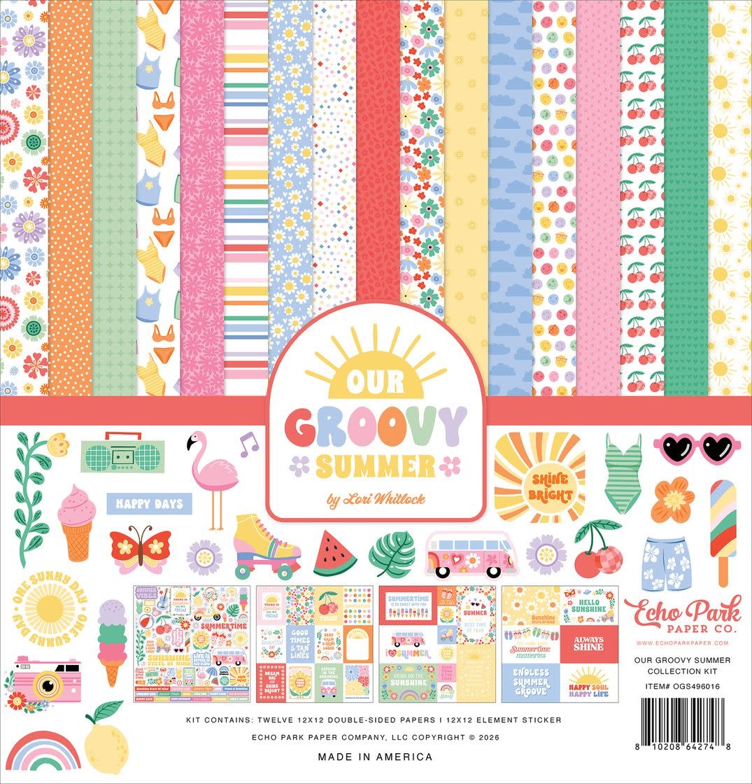ECHO PARK PAPER ECHO PARK OUR GROOVY SUMMER 12x12 COLLECTION KIT