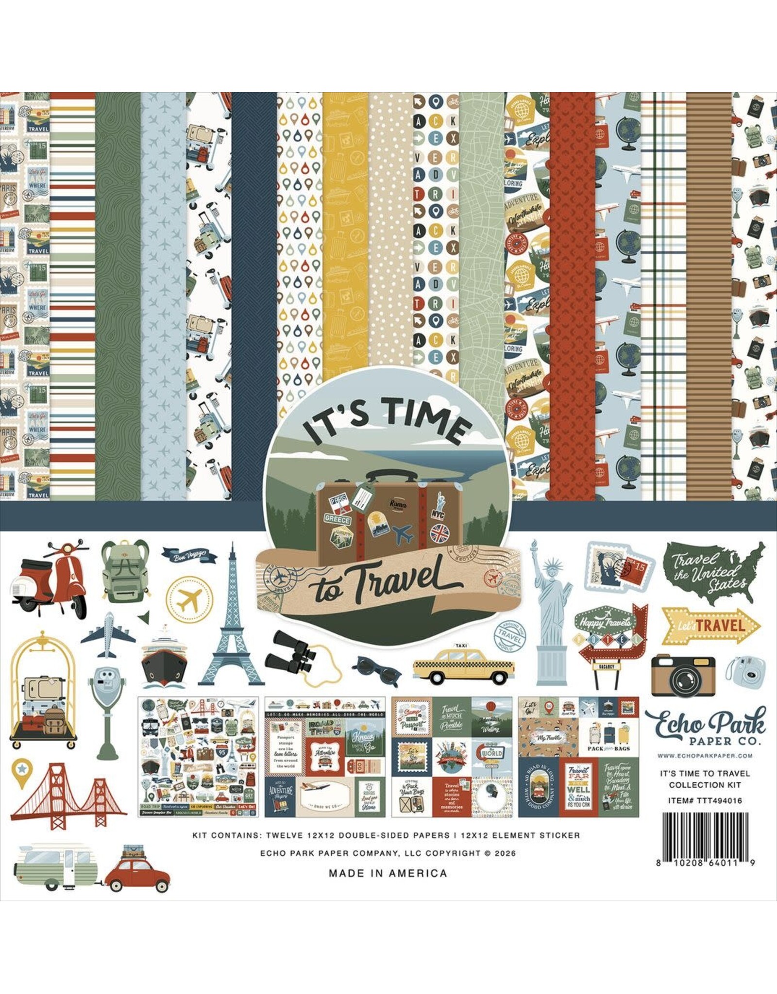 ECHO PARK PAPER ECHO PARK IT'S TIME TO TRAVEL 12x12 COLLECTION KIT