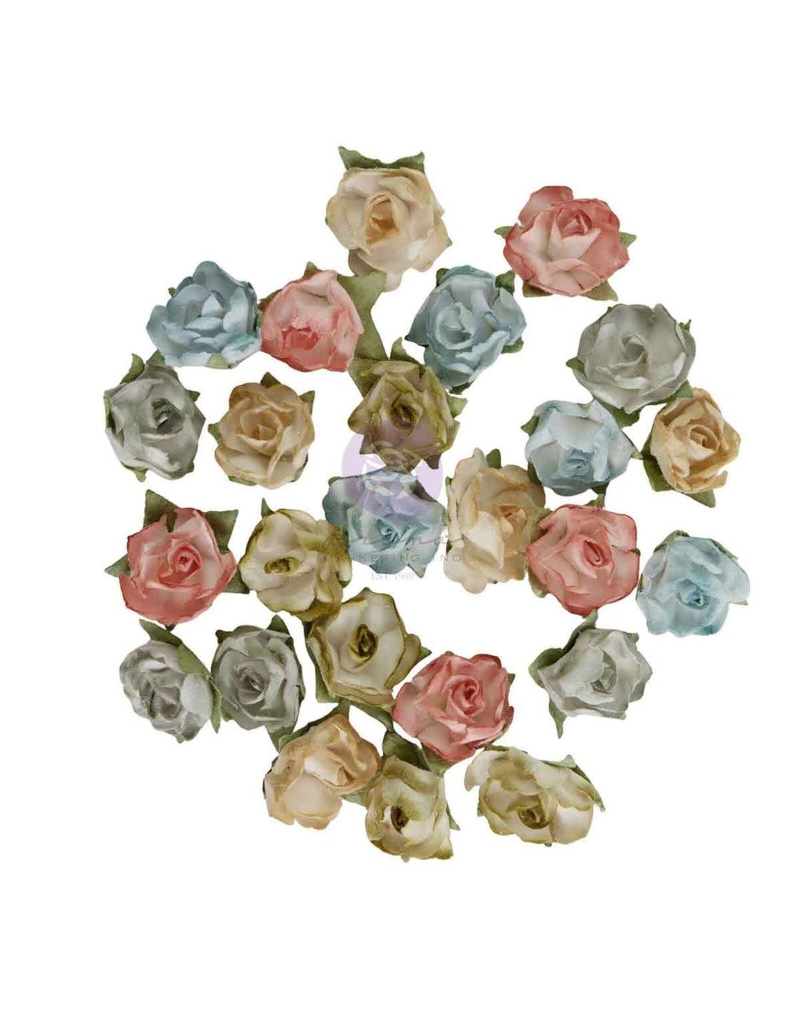 PRIMA PRIMA HOMEGROWN PALETTE BLOOMS PAPER FLOWERS 25/PK