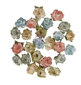 PRIMA PRIMA HOMEGROWN PALETTE BLOOMS PAPER FLOWERS 25/PK
