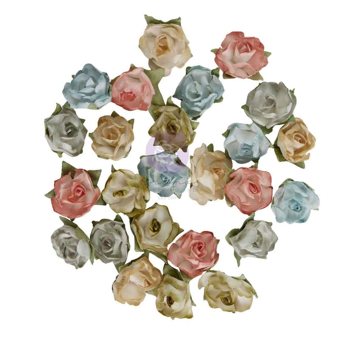 PRIMA PRIMA HOMEGROWN PALETTE BLOOMS PAPER FLOWERS 25/PK
