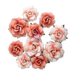 PRIMA PRIMA HOMEGROWN BLUSH HARVEST PAPER FLOWERS 10/PK