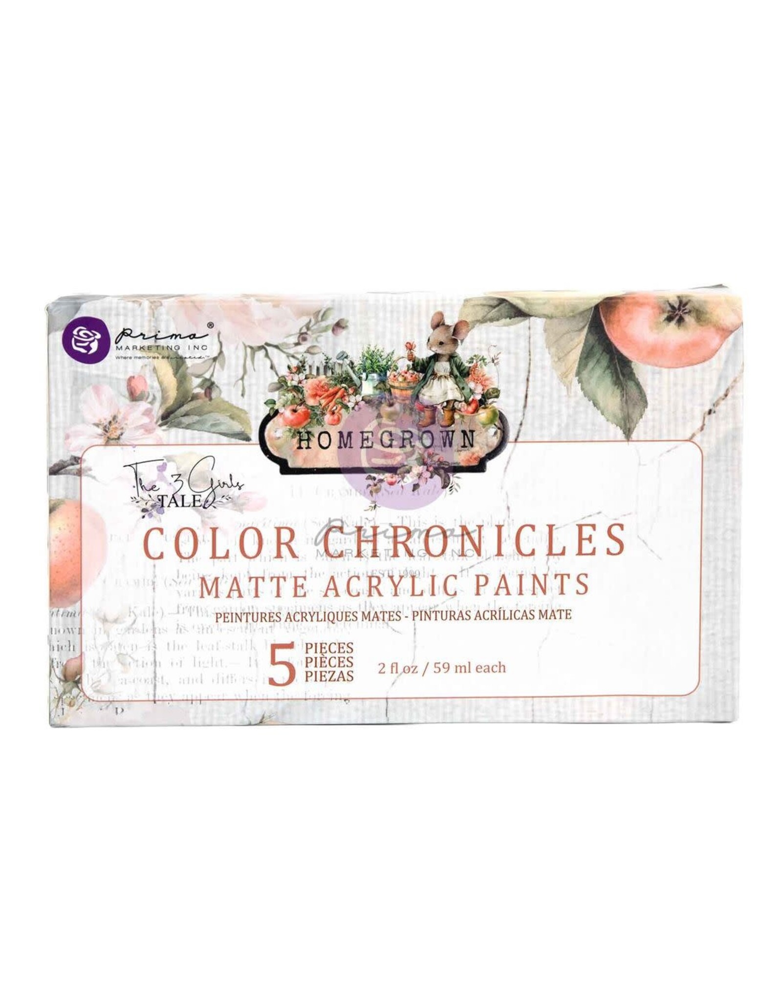 PRIMA PRIMA HOMEGROWN COLOR CHRONICLES ACRYLIC PAINT 5/PK