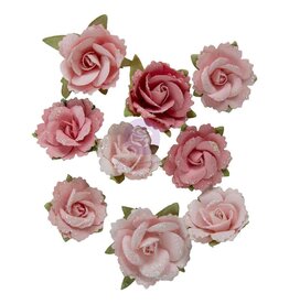 PRIMA PRIMA BUTTONS & KEEPSAKES ENVELOPED ROSES PAPER FLOWERS 9/PK