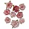PRIMA PRIMA BUTTONS & KEEPSAKES ENVELOPED ROSES PAPER FLOWERS 9/PK