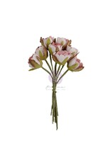 PRIMA PRIMA BUTTONS & KEEPSAKES TATTERED MILLINERY PAPER FLOWERS 8/PK