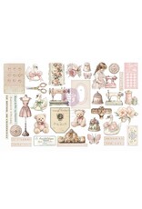 PRIMA PRIMA BUTTONS & KEEPSAKES STITCHED CLIPPINGS EPHEMERA