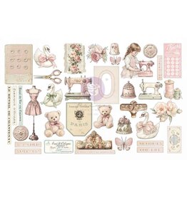 PRIMA PRIMA BUTTONS & KEEPSAKES STITCHED CLIPPINGS EPHEMERA
