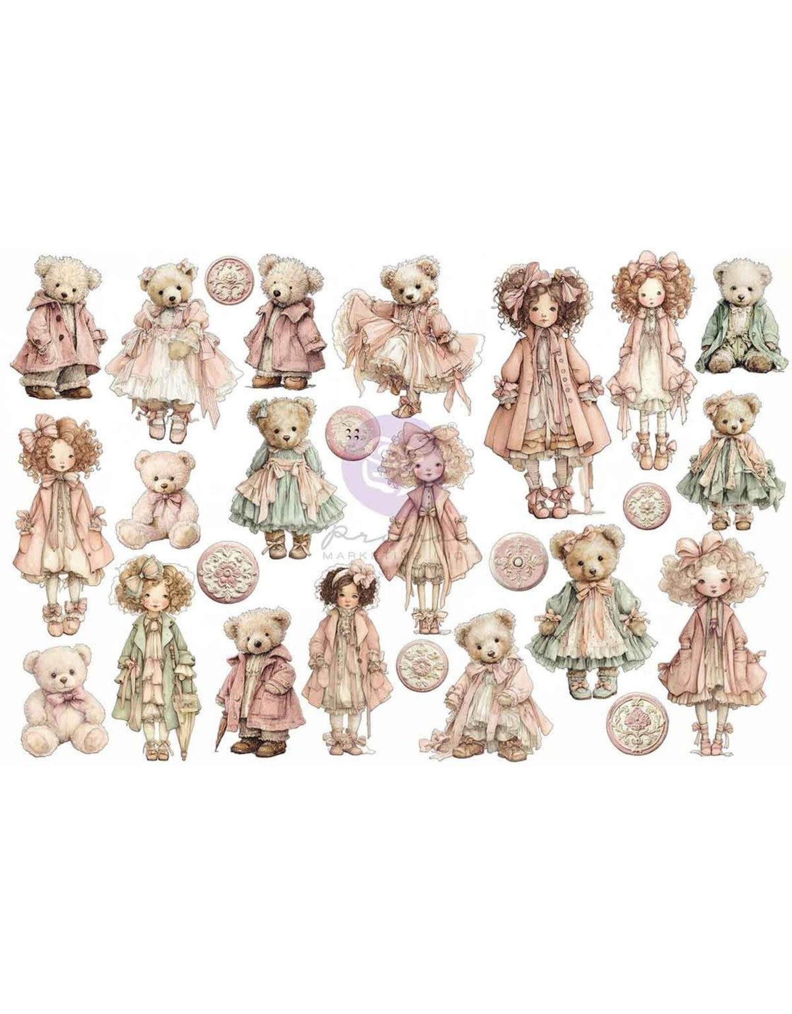 PRIMA PRIMA BUTTONS & KEEPSAKES CHERISHED COMPANIONS EPHEMERA