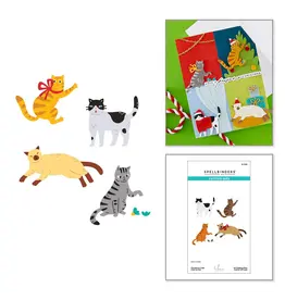 SPELLBINDERS SPELLBINDERS YANA SMAKULA CHRISTMAS CATS DIE SET