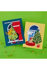 SPELLBINDERS SPELLBINDERS YANA SMAKULA CHRISTMAS CATS WINDOW VIEW DIE SET