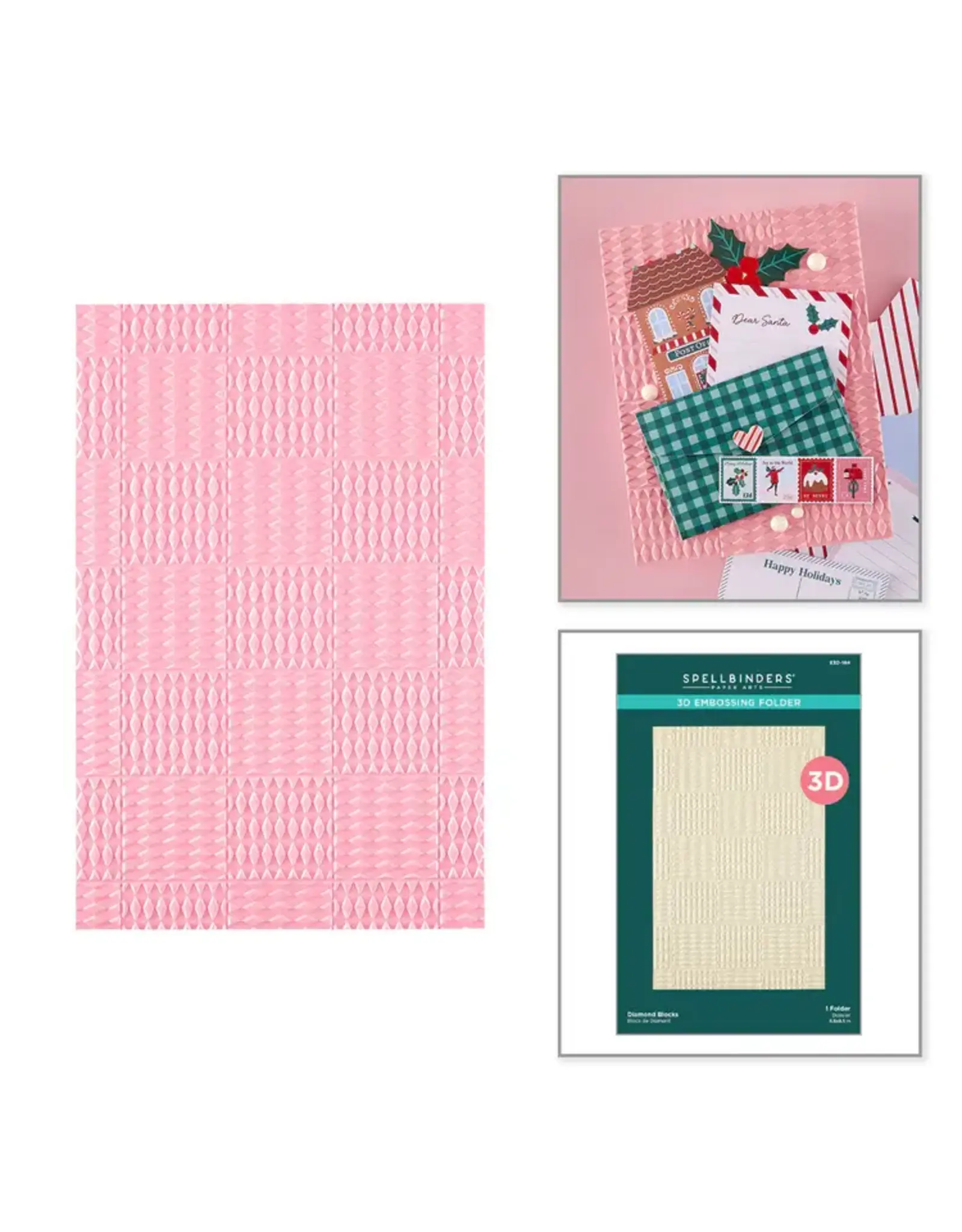 SPELLBINDERS SPELLBINDERS DIAMOND BLOCKS 3D EMBOSSING FOLDER