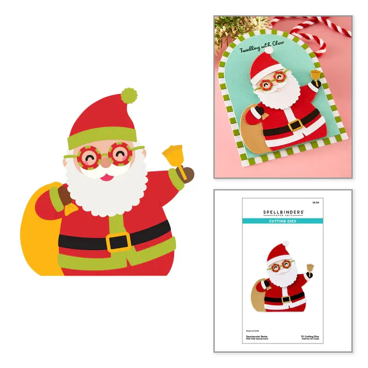SPELLBINDERS SPELLBINDERS SPECTACULAR SANTA ETCHED DIE SET