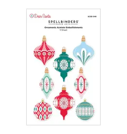 SPELLBINDERS SPELLBINDERS DEAR SANTA ORNAMENTS DIMENSIONAL STICKERS