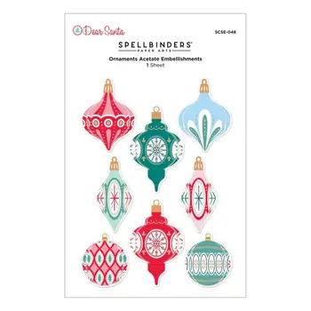 SPELLBINDERS SPELLBINDERS DEAR SANTA ORNAMENTS DIMENSIONAL STICKERS
