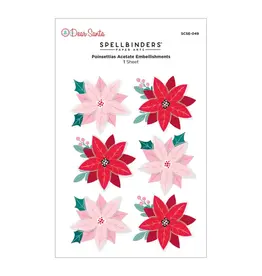 SPELLBINDERS SPELLBINDERS DEAR SANTA POINSETTIAS DIMENSIONAL STICKERS