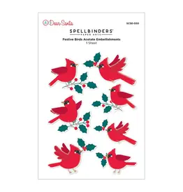 SPELLBINDERS SPELLBINDERS DEAR SANTA FESTIVE BIRDS DIMENSIONAL STICKERS