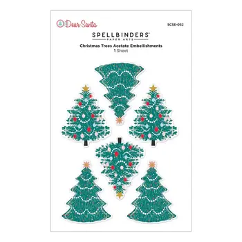 SPELLBINDERS SPELLBINDERS DEAR SANTA CHRISTMAS TREES DIMENSIONAL STICKERS