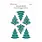 SPELLBINDERS SPELLBINDERS DEAR SANTA CHRISTMAS TREES DIMENSIONAL STICKERS