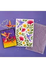 SPELLBINDERS SPELLBINDERS SIMON HURLEY FLOWING FLORALS 3D EMBOSSING FOLDER AND STENCIL