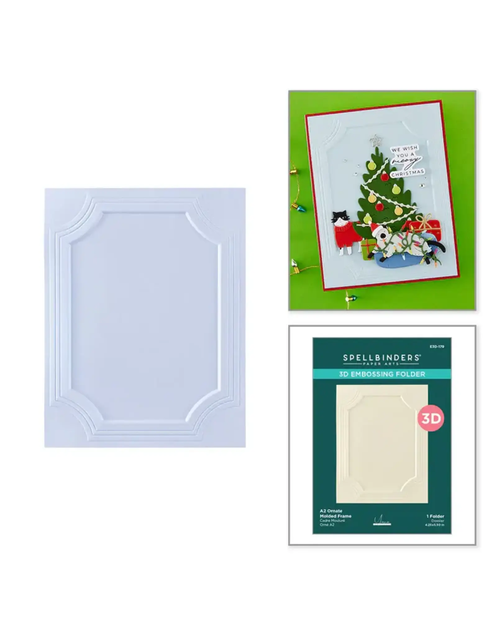 SPELLBINDERS SPELLBINDERS YANA SMAKULA A2 ORNATE MOLDED FRAME 3D EMBOSSING FOLDER