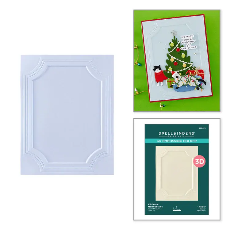 SPELLBINDERS SPELLBINDERS YANA SMAKULA A2 ORNATE MOLDED FRAME 3D EMBOSSING FOLDER